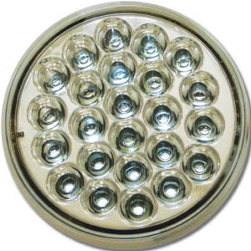 Pearl White 4 round 24 diode LED back up / reverse light