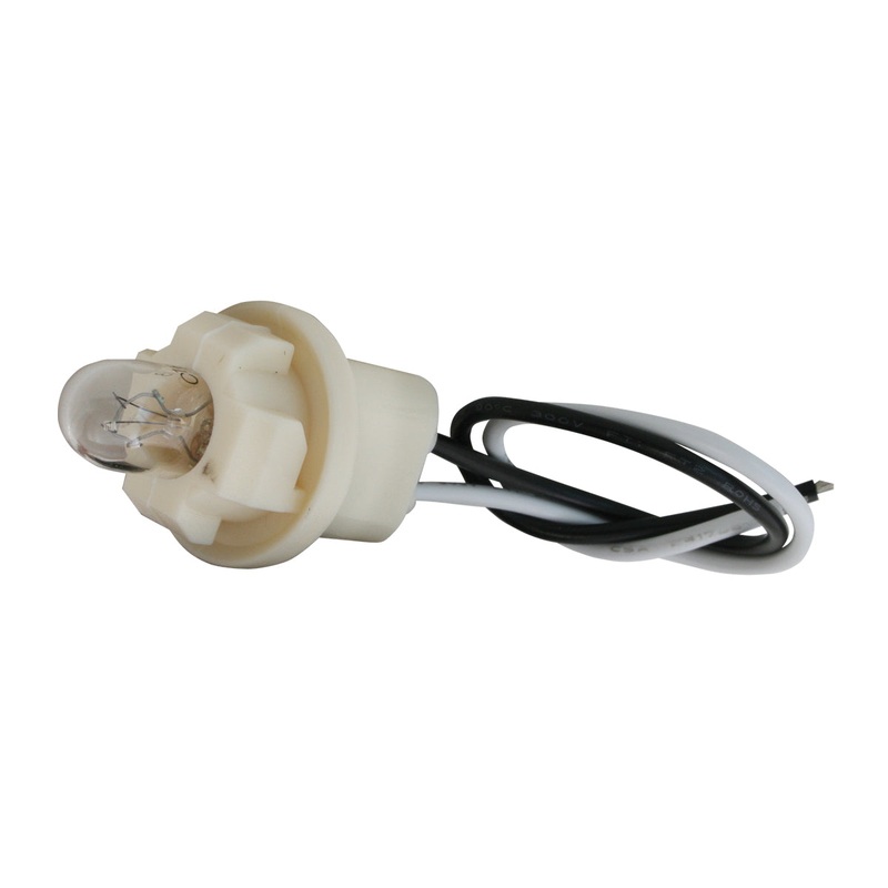 Pigtail for snap in beehive light, 6-1/2 long, 2 wire