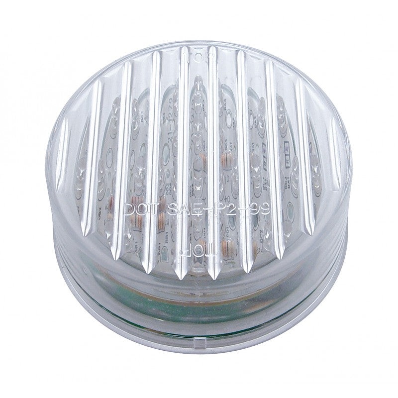 Red 2.5 round 13 diode LED marker/clearance light – CLEAR lens