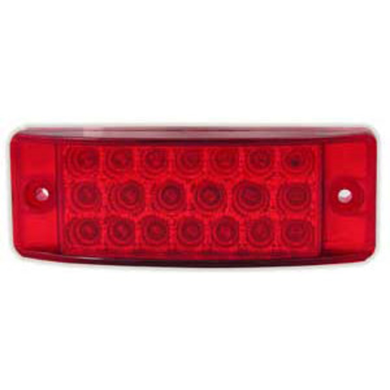 Red 2 x 6 rectangular 20 diode LED marker light