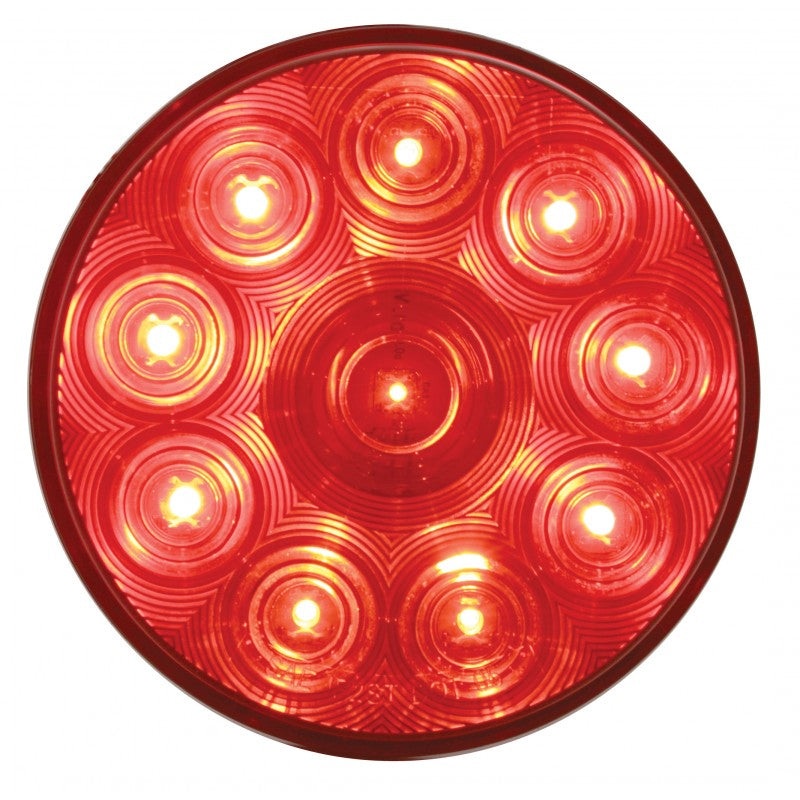 Red 4 round 10 diode LED stop/turn/tail light