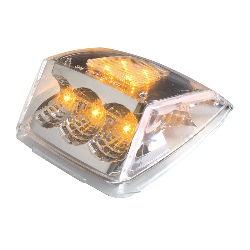 Spyder amber 11 diode LED Kenworth-style cab light – CLEAR lens