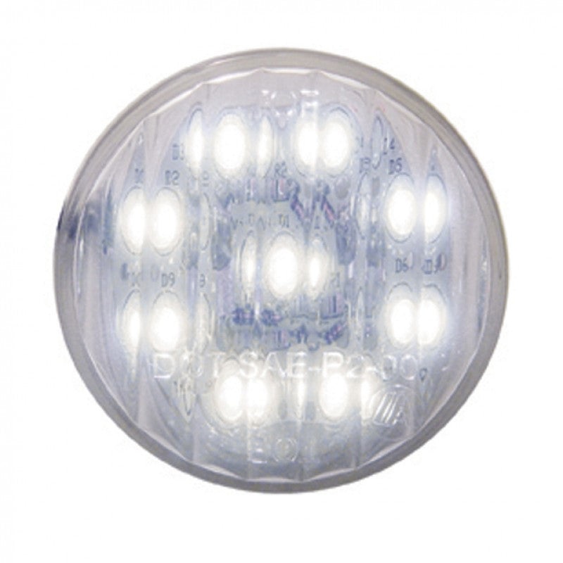 White 2 round 9 diode LED marker/clearance light