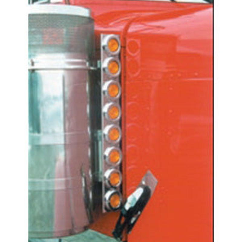Peterbilt 1988-2005 15 front air cleaner brackets w/16 round 2 light holes