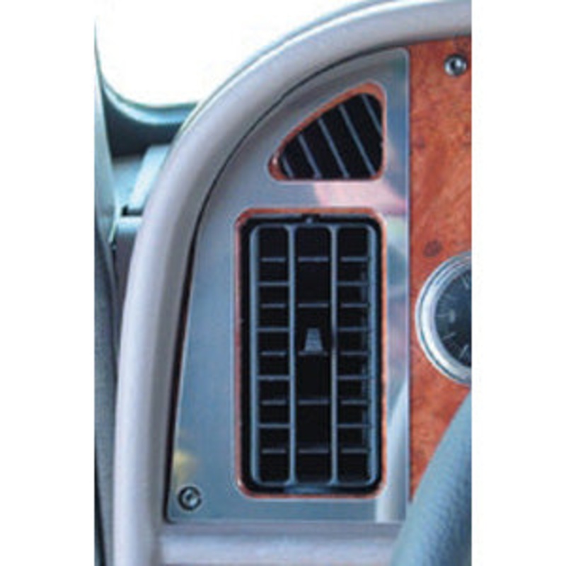 Peterbilt 2001-2005 stainless steel driver’s side left dash vent trim
