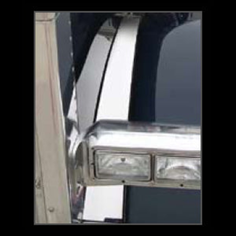 Peterbilt 379 stainless steel inner fender trims – PAIR