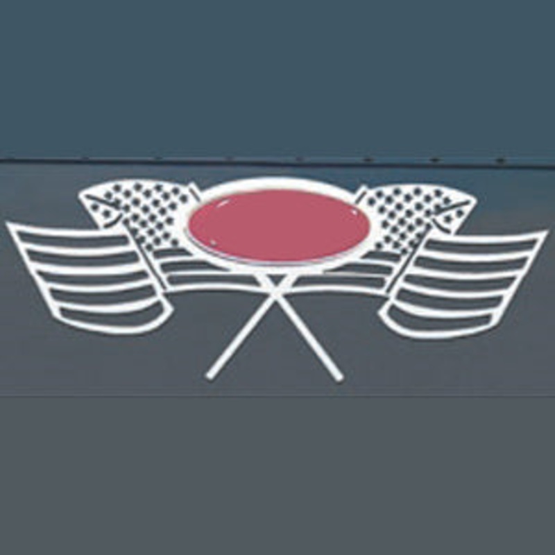 Peterbilt Old Glory stainless steel logo trim – PAIR