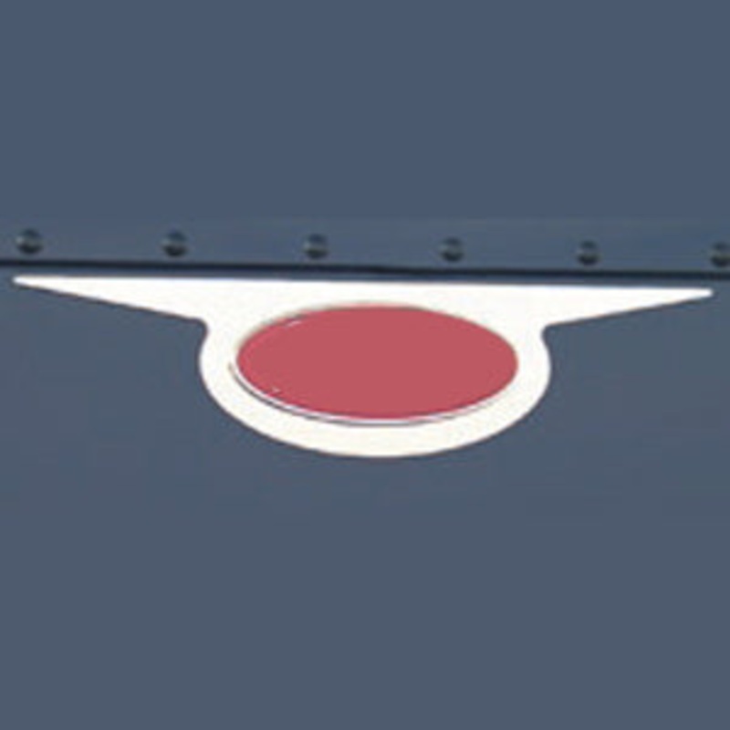 Peterbilt Oxen stainless steel behind-logo trim – PAIR