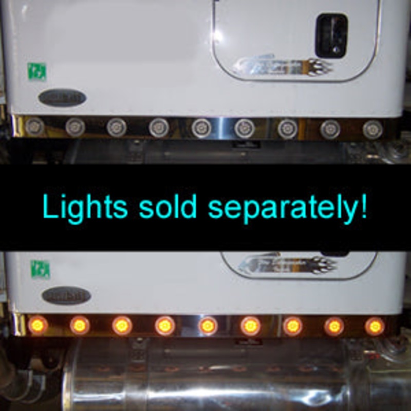 Peterbilt stainless steel 63 Unibilt sleeper light panels w/20 round 2 holes
