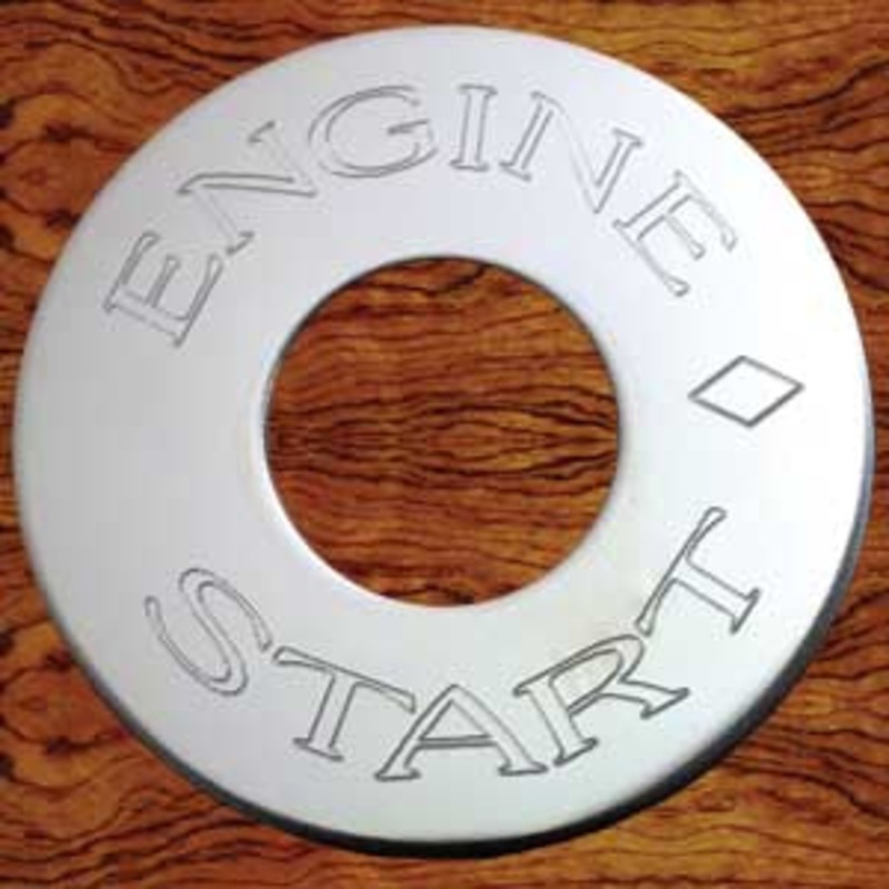 Rockwood Peterbilt 2001-2005 stainless steel Engine Start round switch plate