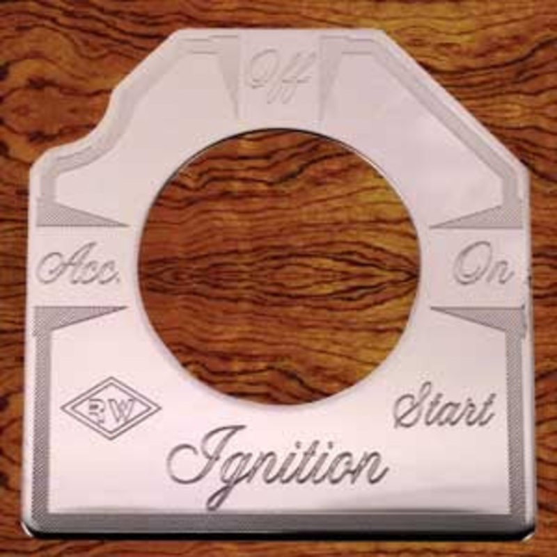 Rockwood Peterbilt 2001-2005 stainless steel Ignition switch plate – square