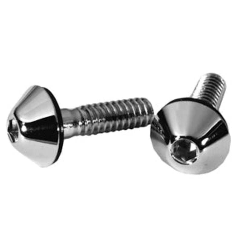 Rockwood Peterbilt 2001+ chrome dash screws w/button head – 6/PACK