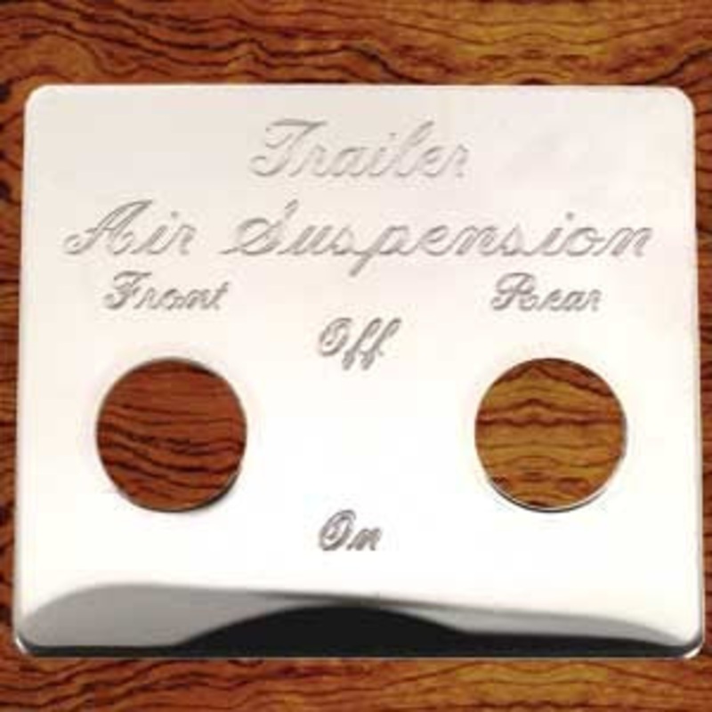 Rockwood Peterbilt 2001+ stainless steel Trailer Air Suspension switch plate