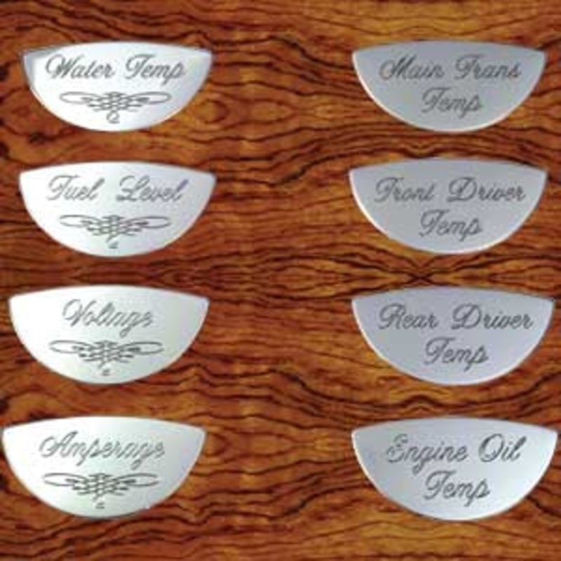Rockwood Peterbilt -2005 stainless steel gauge emblems – master pack B