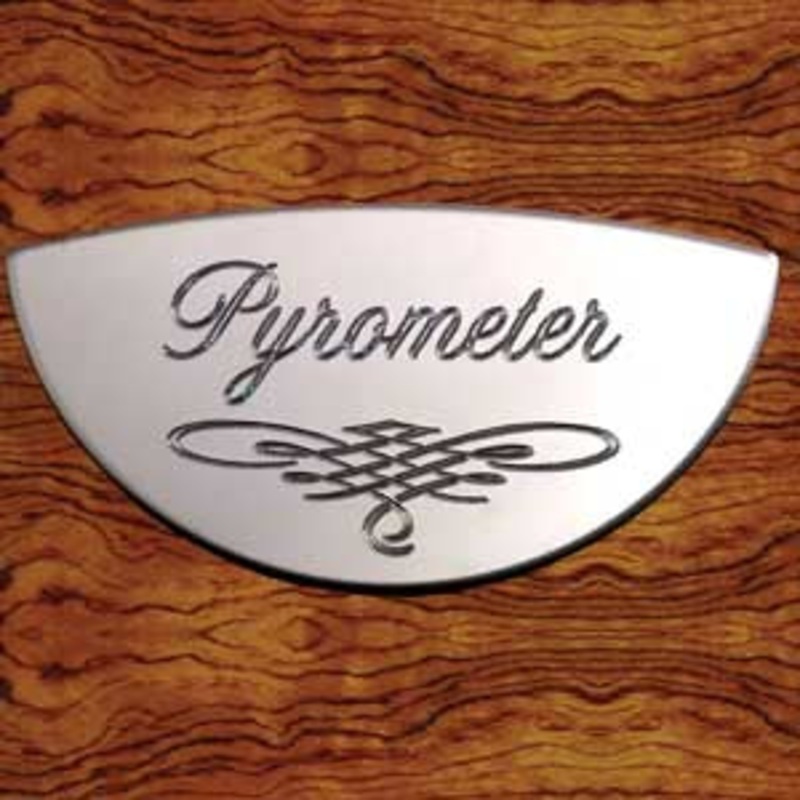Rockwood Peterbilt Pyrometer stainless steel gauge emblem – 1/2 moon shape