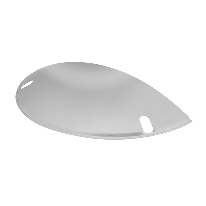 5-3/4 diameter round headlight stainess steel flat shield – PAIR