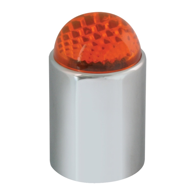 Amber full moon lens bumper guide top w/stainless steel base – PAIR