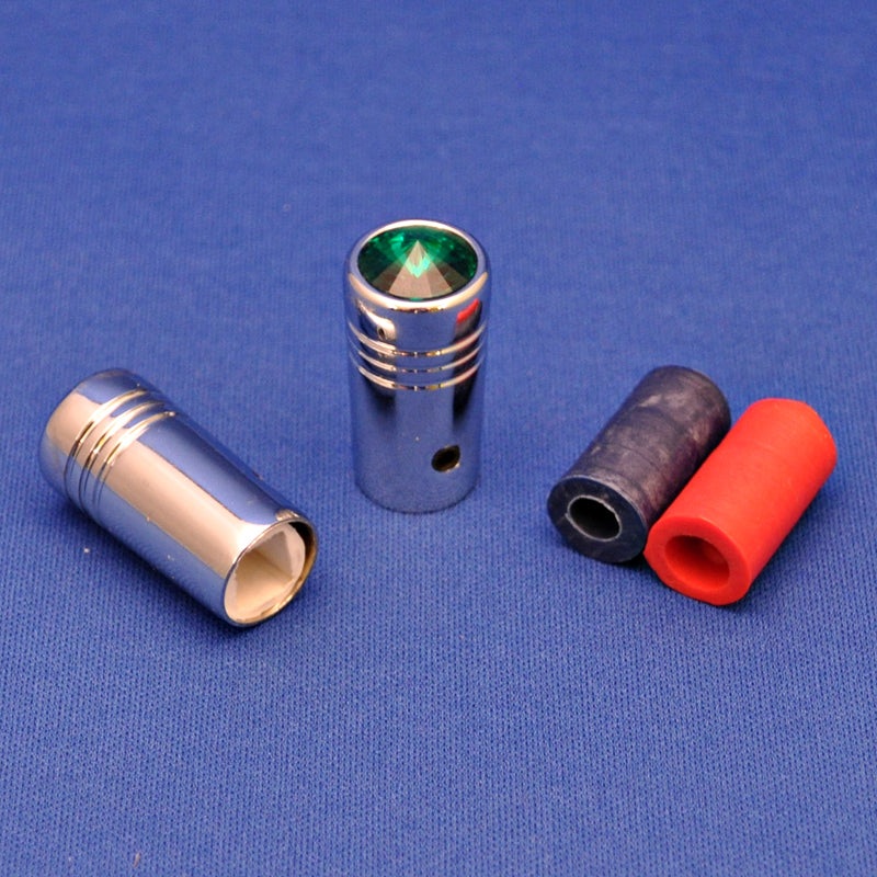 Chrome aluminum mini toggle switch extension w/jewel – 3/PACK