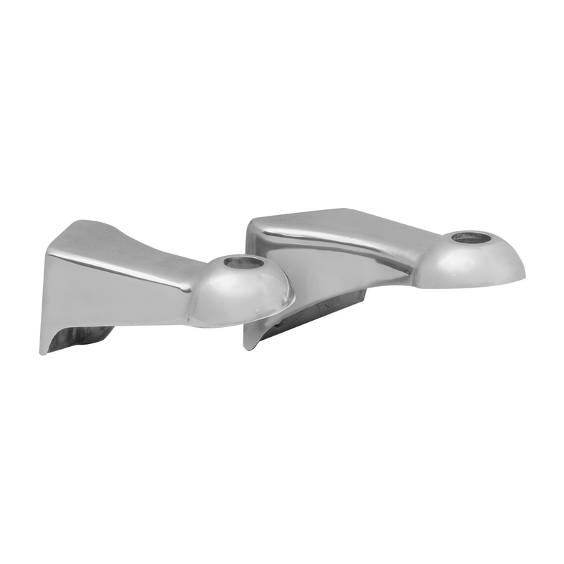 Chrome aluminum mounting bracket for Peterbilt 359 single round headlights – PAIR