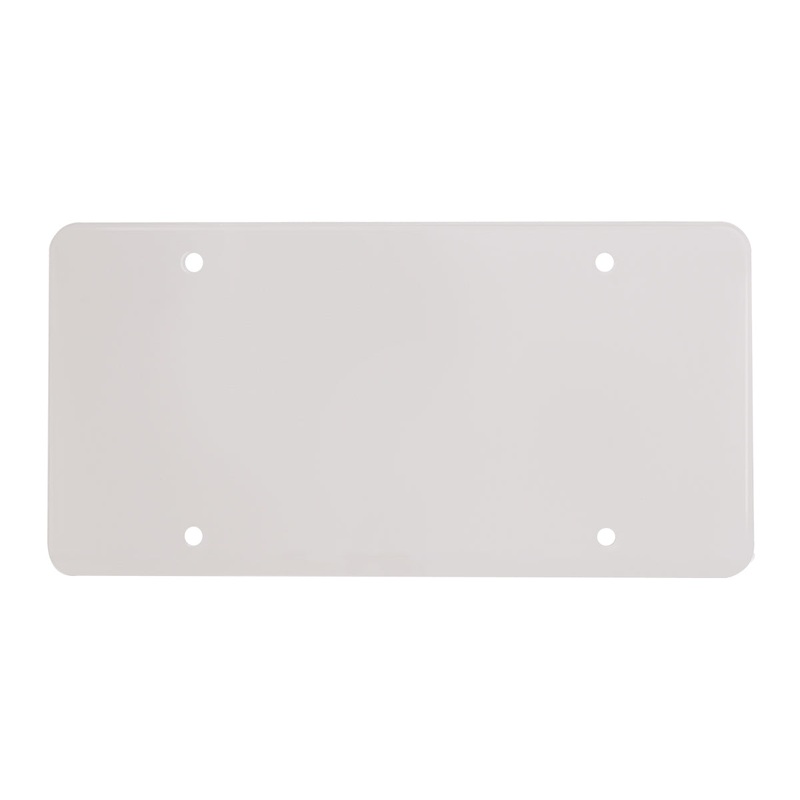 Clear plastic license plate protector – flat style