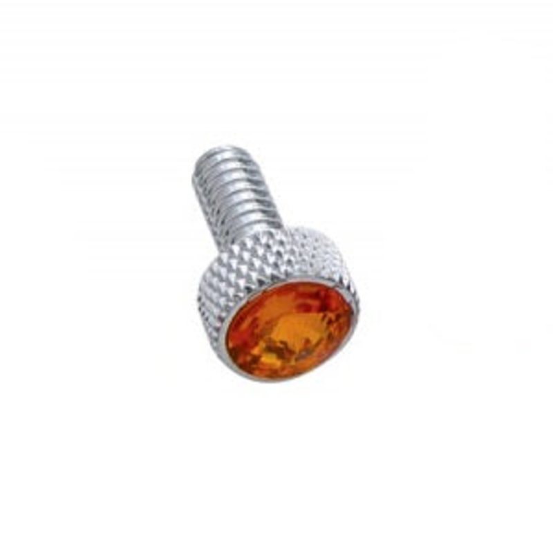Peterbilt 2001-06 small chrome dash screw w/jewel – SINGLE