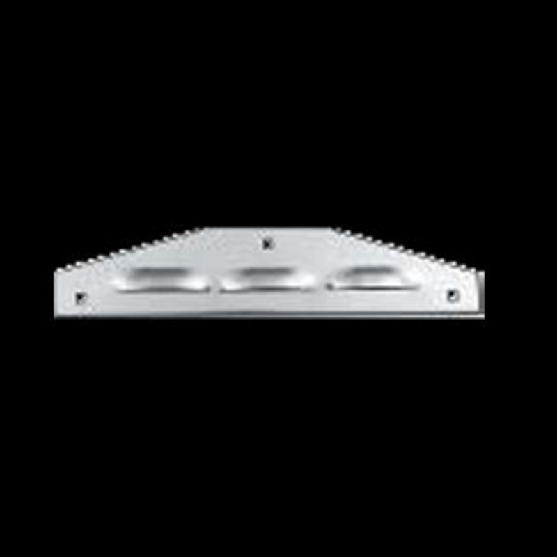 12 stainless steel mud flap accents w/louvers, 3 bolt holes – PAIR