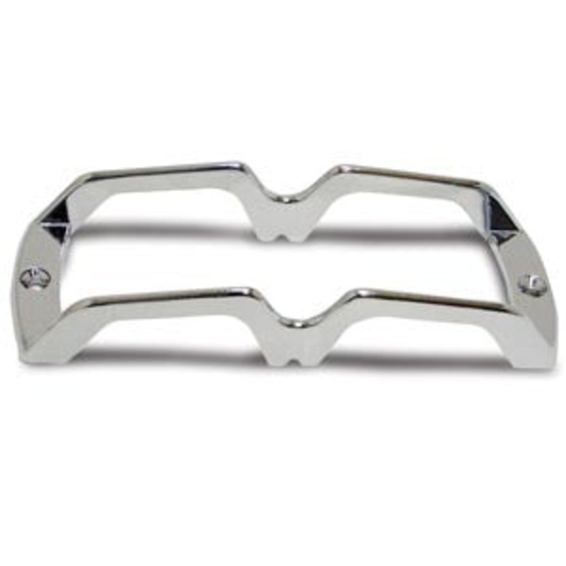 2 x 6 rectangular chrome steel light lens guard