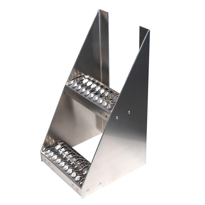 24 (H) x 12 (L) aluminum frame step with two grip steps