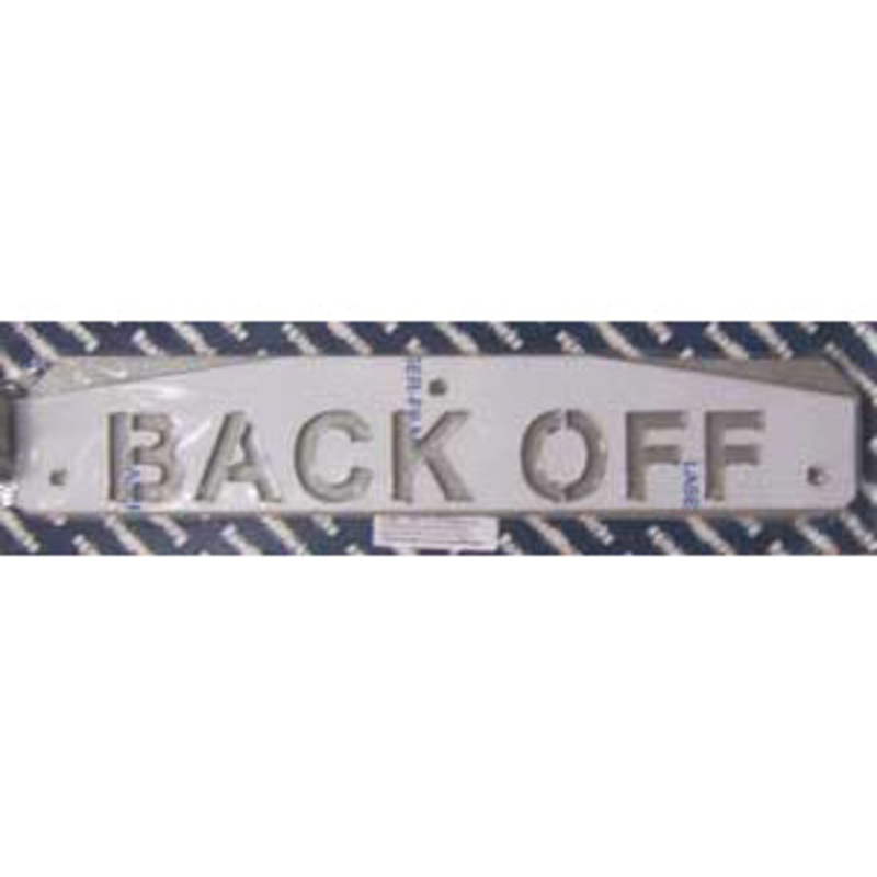 24 stainless steel cutout mudflap weights w/backs – PAIR – BACK OFF