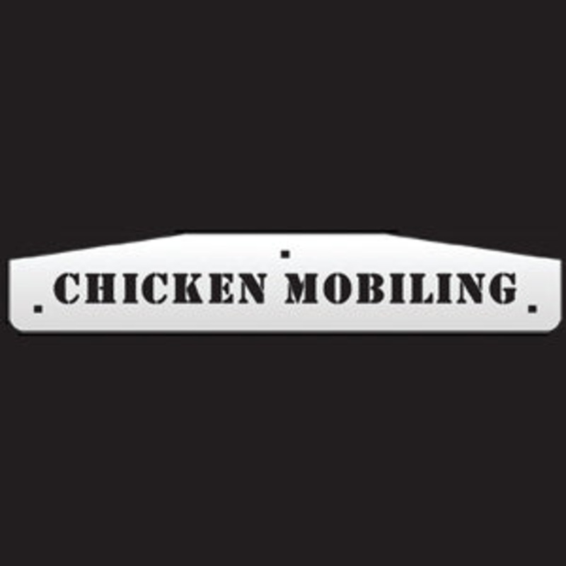 24 stainless steel cutout mudflap weights w/backs – PAIR – Chicken Mobiling