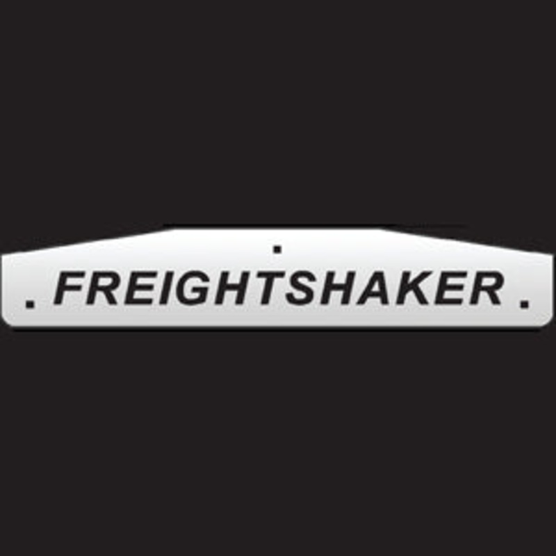 24 stainless steel cutout mudflap weights w/backs – PAIR – Freightshaker