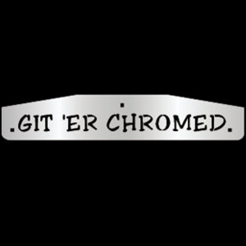 24 stainless steel cutout mudflap weights w/backs – PAIR – Get ‘Er Chromed