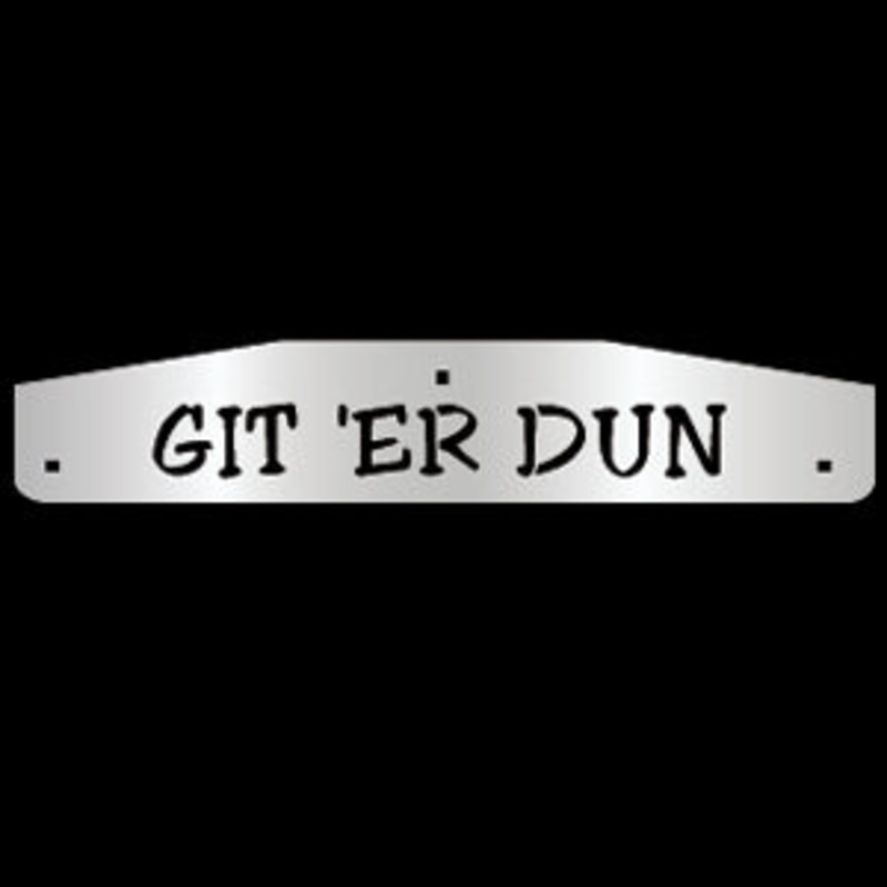 24 stainless steel cutout mudflap weights w/backs – PAIR – Git ‘Er Dun