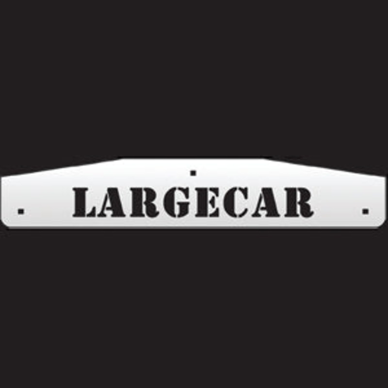 24 stainless steel cutout mudflap weights w/backs – PAIR – Largecar
