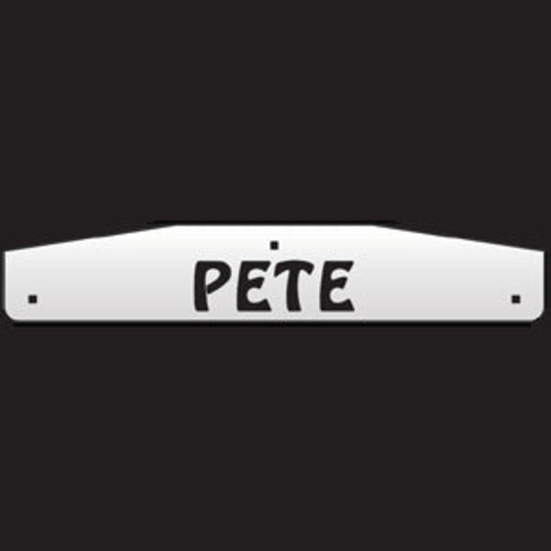 24 stainless steel cutout mudflap weights w/backs – PAIR – Pete
