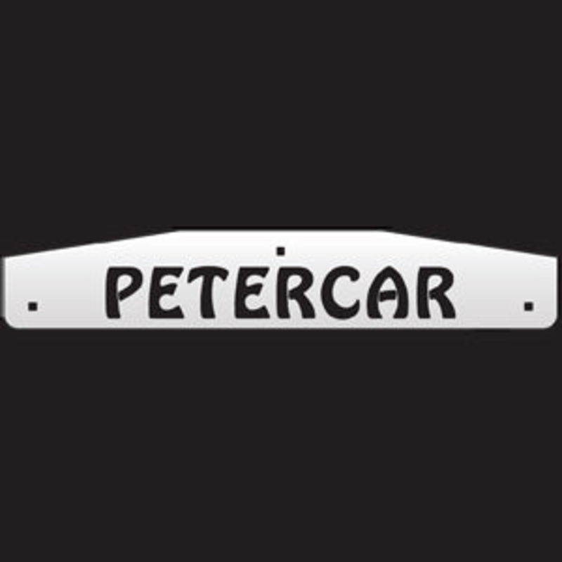 24 stainless steel cutout mudflap weights w/backs – PAIR – Petercar