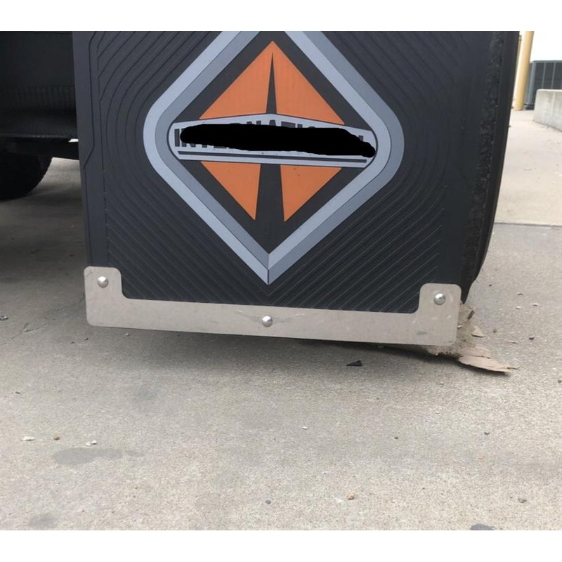 24 stainless steel U shaped mudflap accents w/3 bolt holes – PAIR