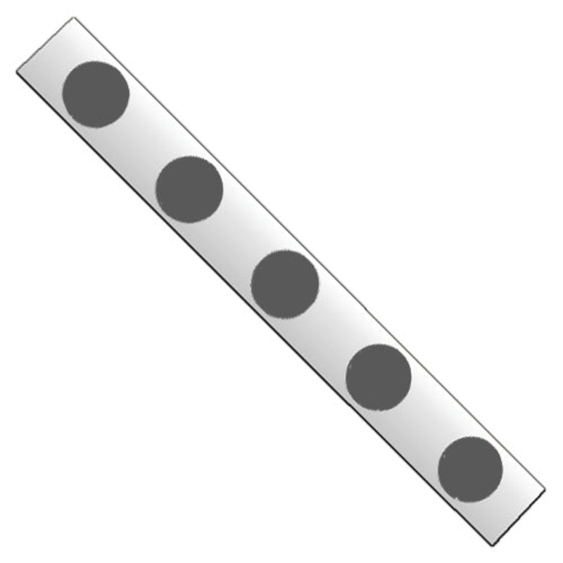 30 stainless steel channel w/5 round 2 light holes