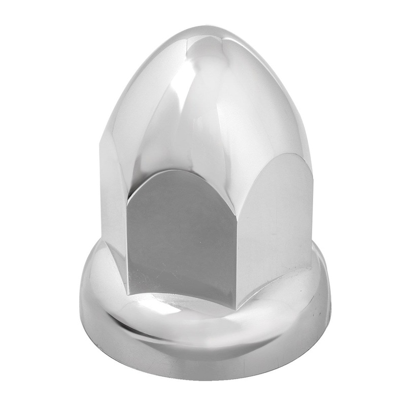 33mm chrome plastic push-on lugnut cover w/flange