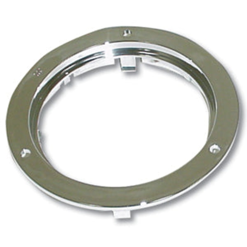 4 round chrome plastic light holding rim/mounting flange
