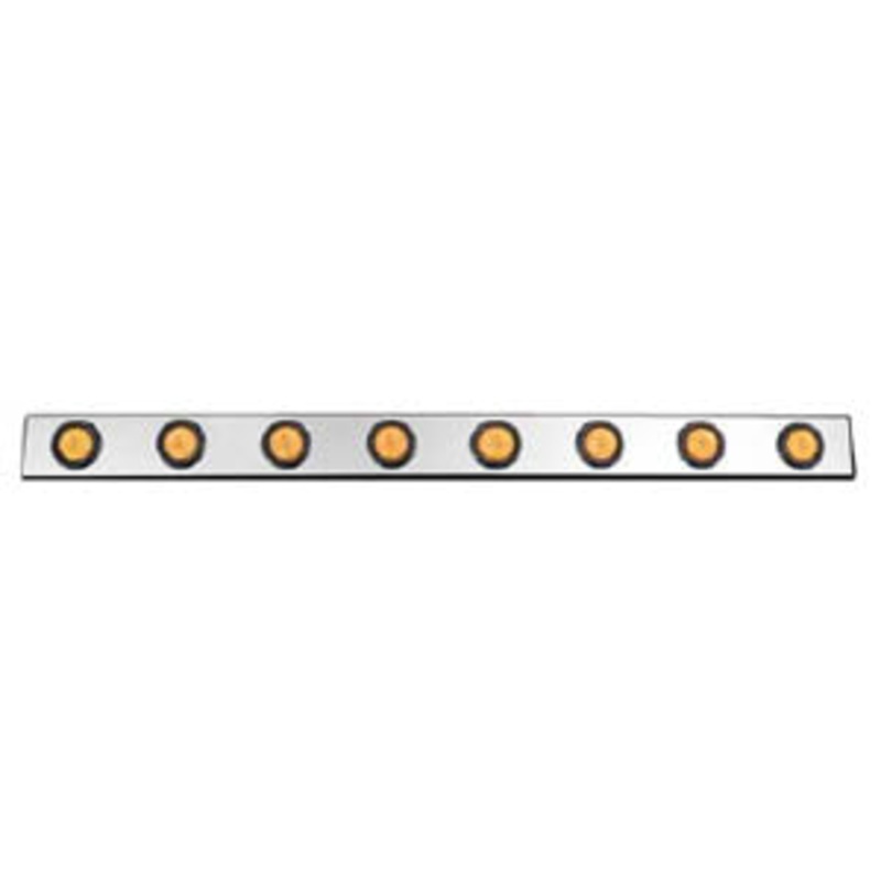 48 stainless steel channel w/8 round 2 light holes