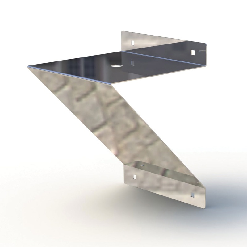 7 x 7 base stainless steel beacon light bracket