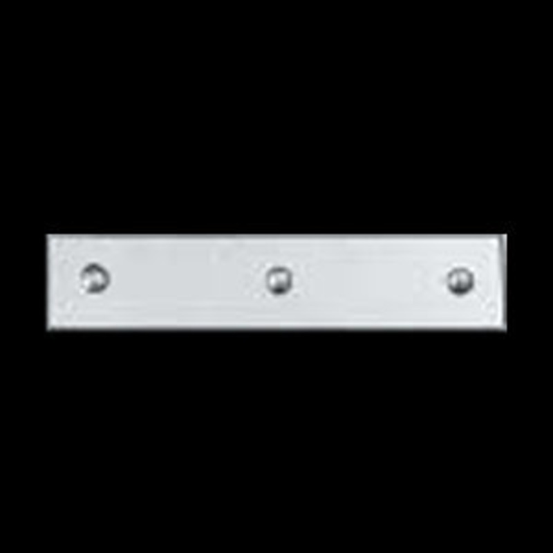 8 stainless steel top mudflap plate w/3 bolt-through holes – PAIR