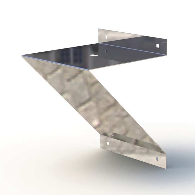 8 x 8 base stainless steel beacon light bracket