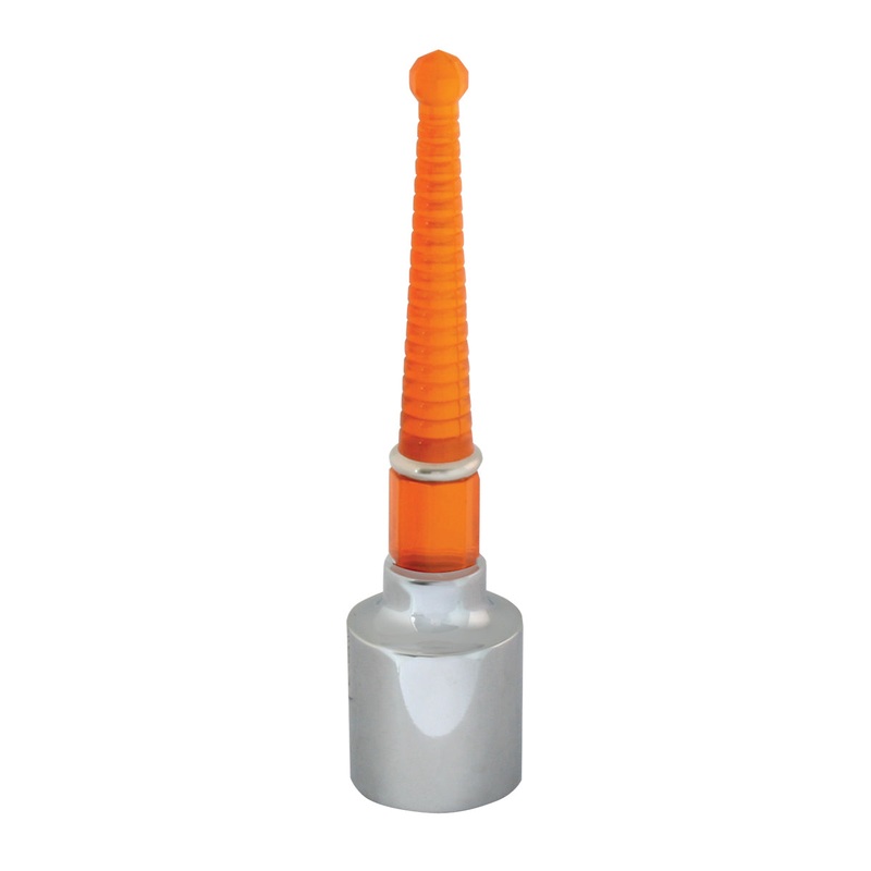 Amber pyramid-style plastic bumper guide topper – PAIR
