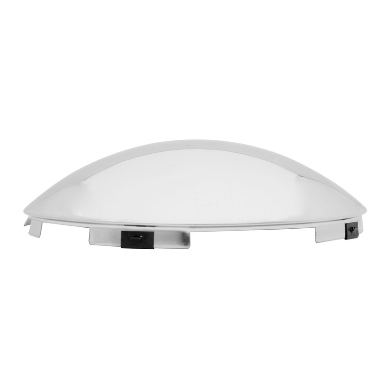 Chrome 6 uneven notch front hubcap with 7/16 lip – dome
