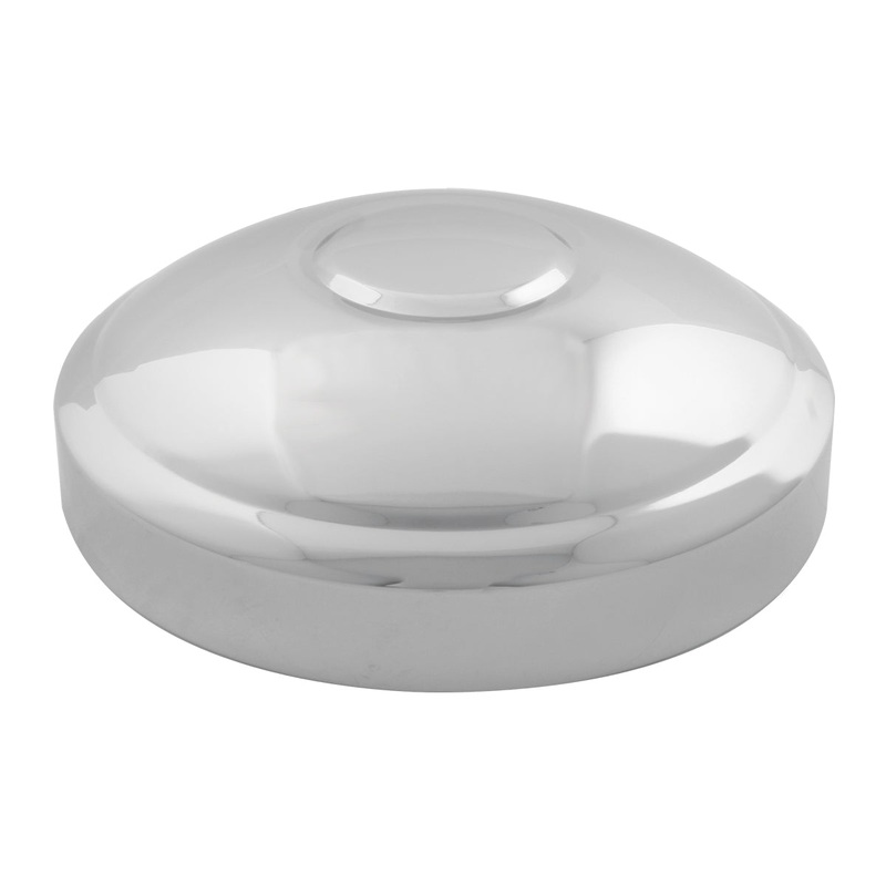 Chrome 8 diameter rear hubcap with 1 lip – classic