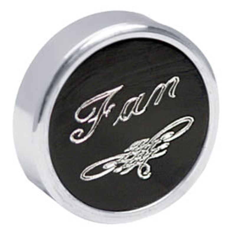 Fan aluminum plate for small chrome dash knobs