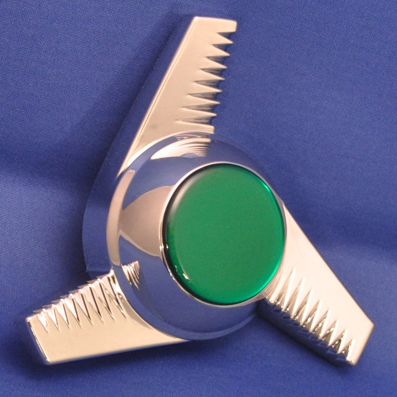 Plastic glossy sticker for chrome plastic hub cap spinner – Green