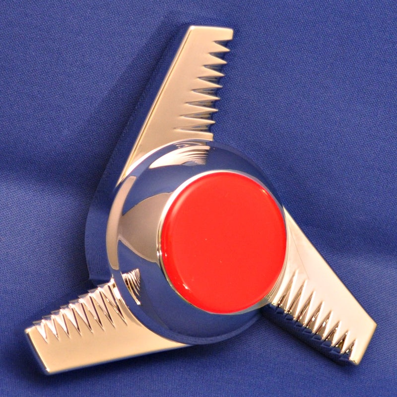 Plastic glossy sticker for chrome plastic hub cap spinner – Red